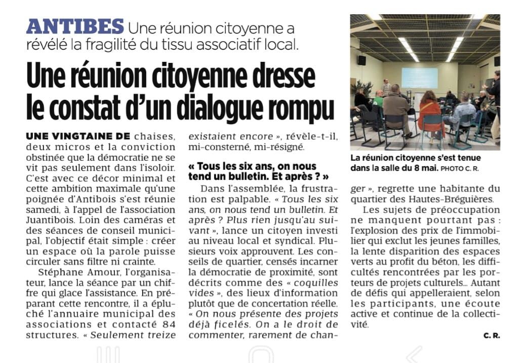 Antibes, cri d’alarme de la démocratie locale ?